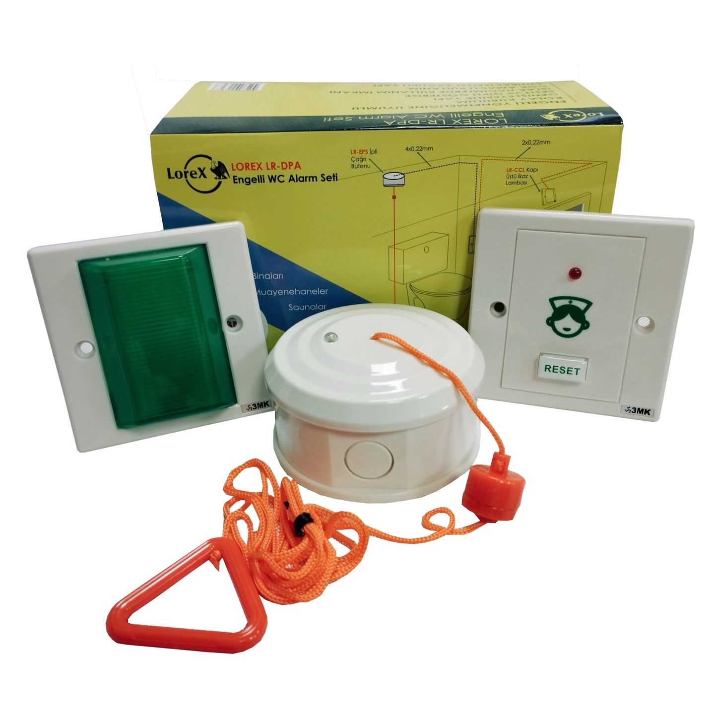3MK-DPA-G Single Zone Disabled Toilet Alarm Kit