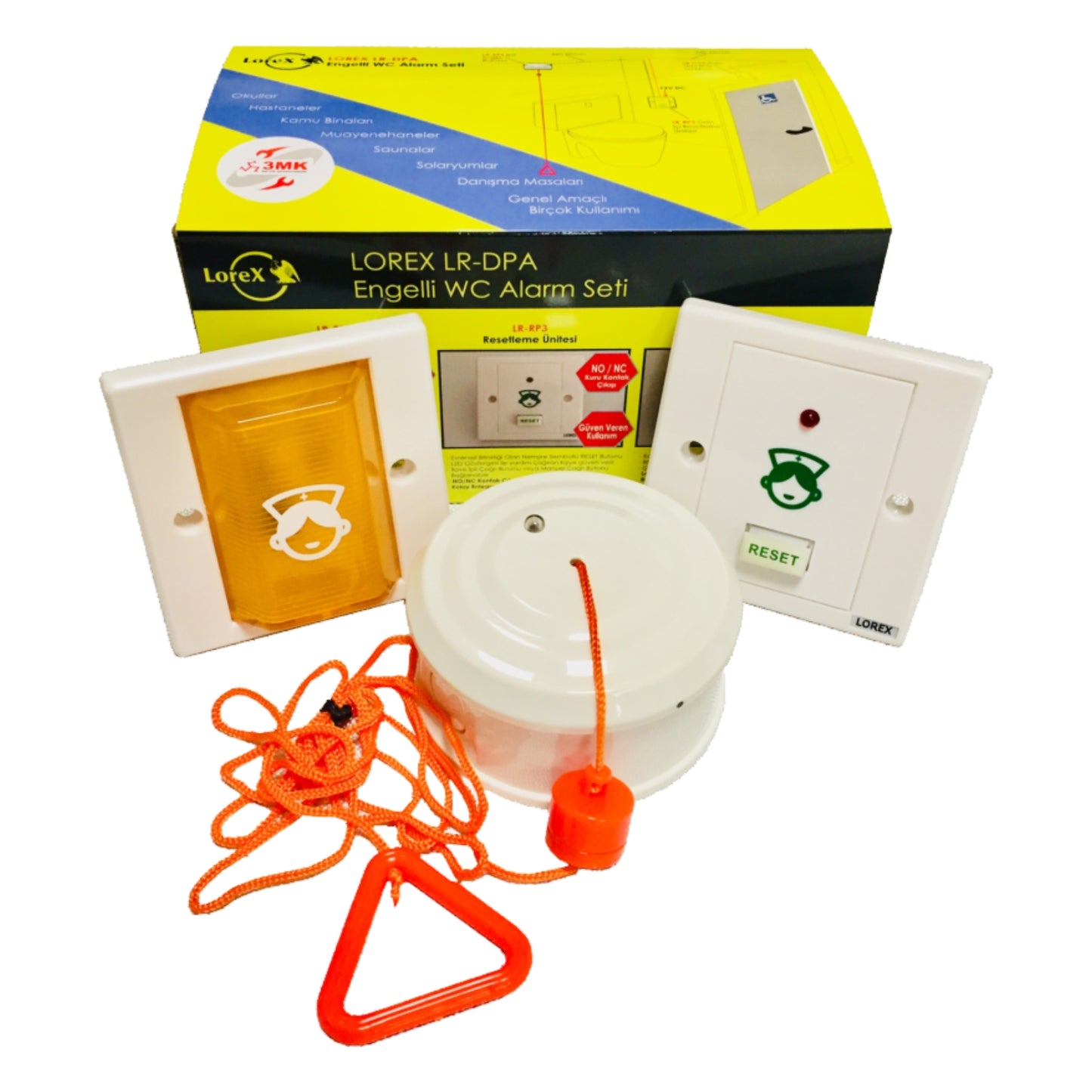 3MK-DPA-Y Single Zone Disabled Toilet Alarm Kit